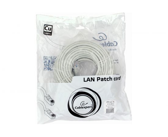 Медный патч-корд Cablexpert UTP PP10-20M кат.5e, 20м, литой, многожильный серый PP10-20M – изображение 5