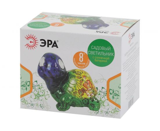 Садовый светильник на солнечной батарее ЭРА ERAFYS01-06 Черепаха, полистоун, 13 см Б0038499 – изображение 7