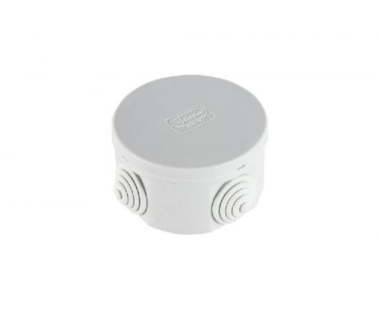 Распределительная коробка Экопласт JBR080 о/п с крышкой D-80х40 мм, без галогена, 4 выхода, IP44 44005HF 