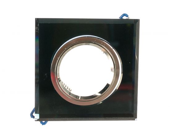 Светильник ЭРА DK8 CH/BK декор стекло квадрат MR16,12V/220V, 50W, хром/черный C0043792 