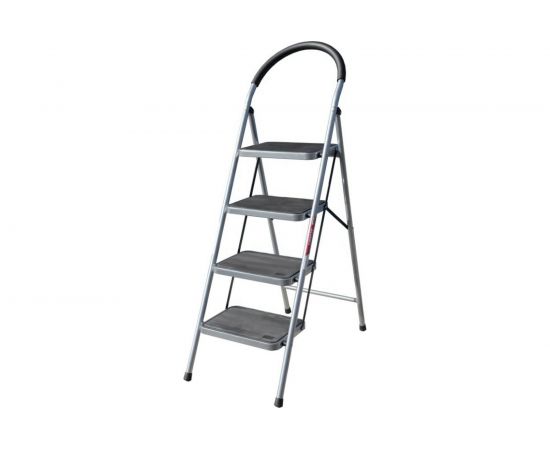 Стальная стремянка-стул с широкими ступенями Алюмет 4 ступени МСН204 