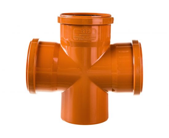 Одноплоскостная крестовина наружной канализации RTP 110/110/110, 87 градусов 14602 