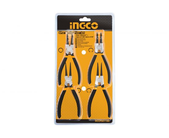 Набор съемников стопорных колец INGCO 180 мм, 4 предмета HCCPS01180 