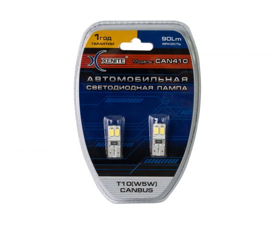 Светодиодная лампа с обманкой XENITE CAN 410, 12 В, Т10/W5W, 90 Лм, 2 шт. 1009380 – изображение 2