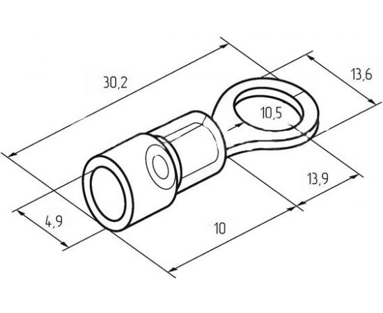 Кольцевой изолированный наконечник REXANT диам.10.5мм 1.5-2.5кв.мм синий 08-0037 – изображение 2