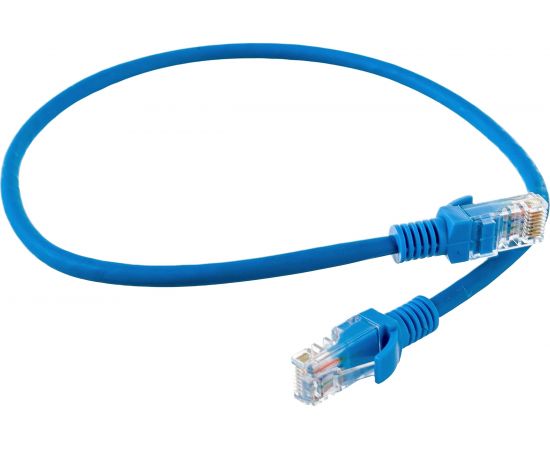 Патч-корд ExeGate UTP-RJ45-RJ45-5e-0,5M-LSZH-BL, UTP, cat.5e, 0.5м, синий 286380 – изображение 2