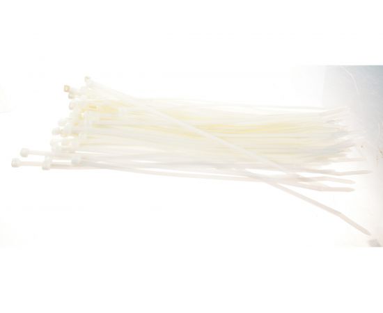 Нейлоновые хомуты Зубр белые, 4.5x250 мм, 100 шт. 309010-45-250 – изображение 2