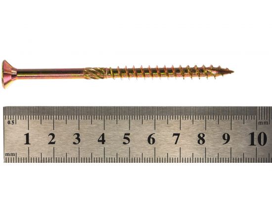 Конструкционный шуруп ЕВРОПАРТНЕР для дерева с фрезой потай ж/п Torx 30, 6.0х90 5шт T2 0061 7 – изображение 3