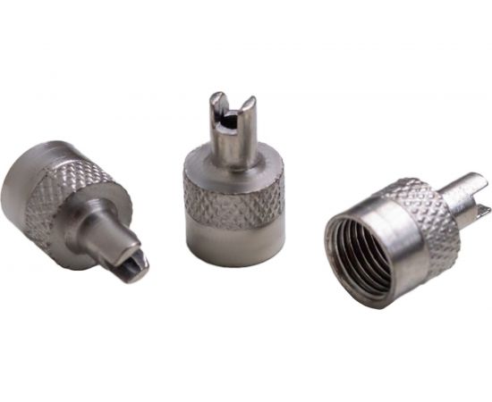 Колпачки на шинный вентиль AIRLINE с ключом, хром, металл, 60 шт. AVC-60-04 – изображение 3