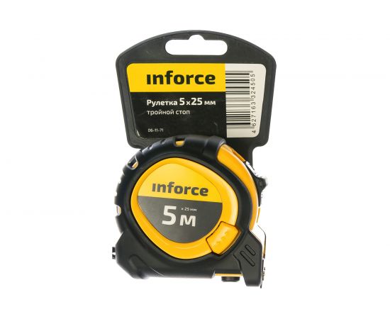 Рулетка с тройным стопом Inforce 5Х25 06-11-71 – изображение 4