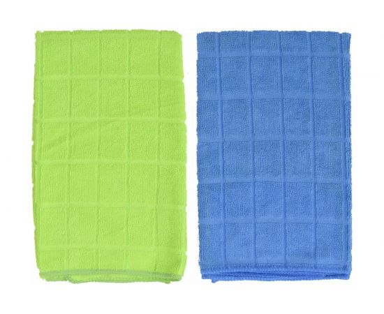Салфетка-тряпка для мытья пола МУЛЬТИДОМ микрофибра 50х60 см 2 цвета HC58-55 – изображение 4
