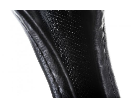 Оплетка руля AUTOPROFI натуральная кожа глянцевая ребристая М AP-765 BK M – изображение 4