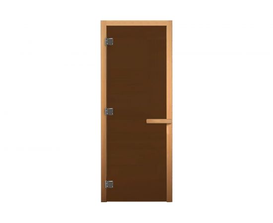 Стеклянная дверь Везувий бронза, матовая 1, коробка Хвоя О-1200041 