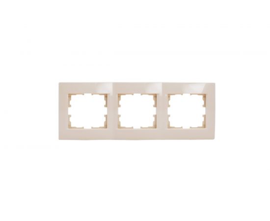 Трехместная горизонтальная рамка LEZARD KARINA б/ вст крем 707-0300-148 