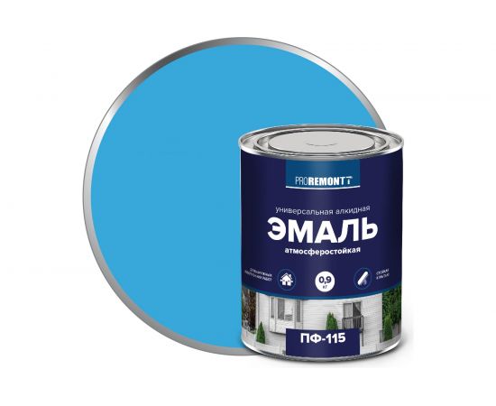 Эмаль PROREMONTT ПФ-115 голубая, 0.9 кг Лк-00004456 