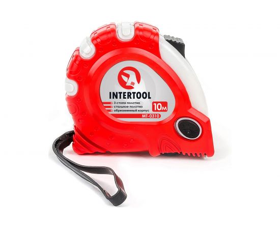 Рулетка с фиксатором INTERTOOL Супер Магнит blister 10 м х 25 мм MT-0310 