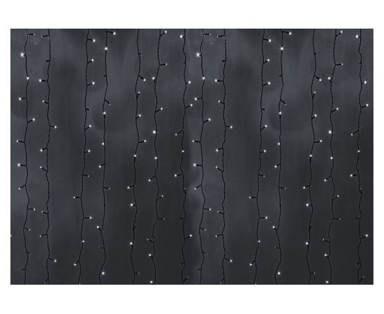 Гирлянда Neon-Night ДОЖДЬ занавес 2х3м, черный ПВХ, 760 LED БЕЛЫЕ 235-145 