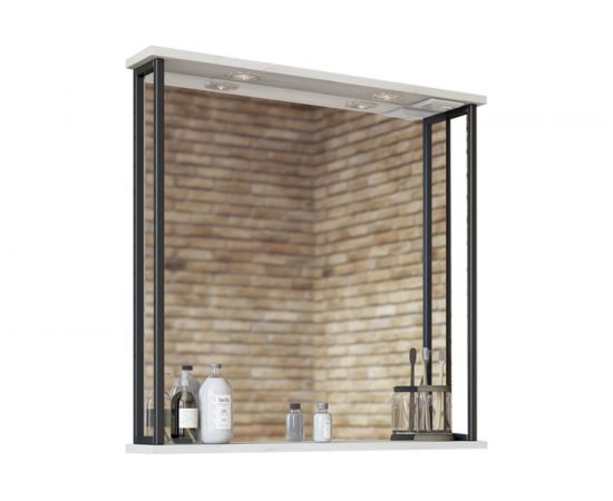 Зеркало Sanflor Бруклин 75 дуб крафт, белый С02706 