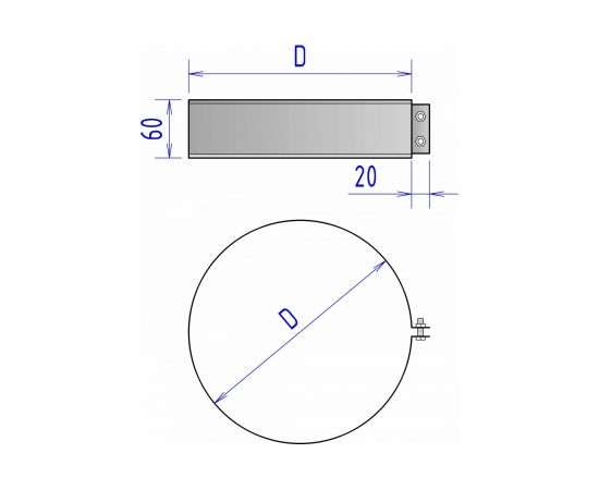 Соединительный хомут ФЕНИКС ДЫМОХОДЫ 2ХС 215, 430 0.5 000003253 – изображение 2