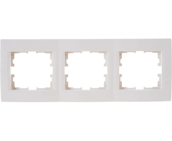 Трехместная горизонтальная рамка LEZARD KARINA б/ вст крем 707-0300-148 – изображение 2
