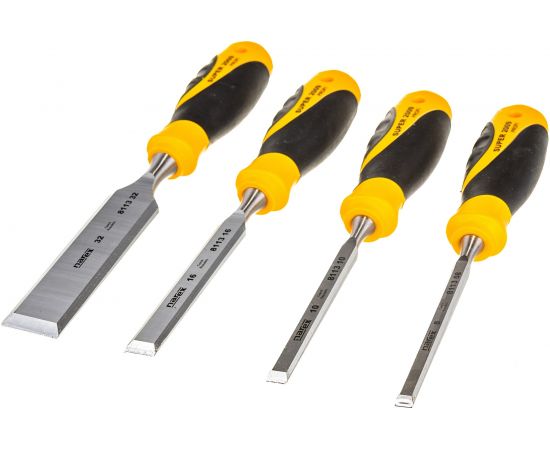 Набор из 4 плоских стамесок с ручкой NAREX SUPER 2009 LINE PROFI 8, 10, 16, 32 мм 860601 – изображение 2