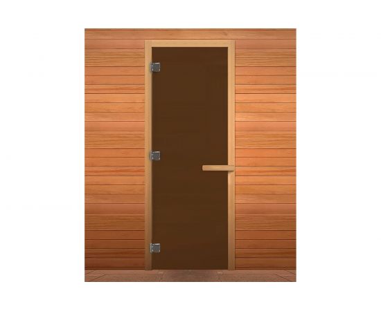 Стеклянная дверь Везувий бронза, матовая 1, коробка Хвоя О-1200041 – изображение 2