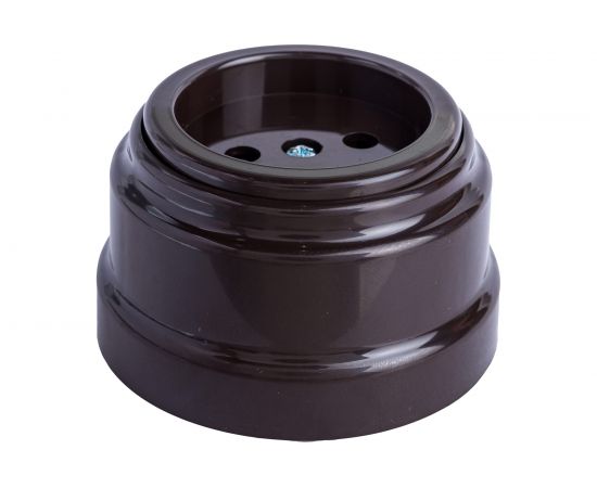 Розетка Bylectrica РА16-0205 1-местная без заз. со шторк. 16А ОУ, серия РЕТРО, шоколад – изображение 3