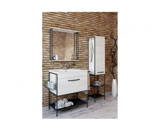 Зеркало Sanflor Бруклин 75 дуб крафт, белый С02706 – изображение 3