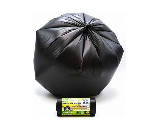 Мешки для мусора PREMIUM+ (20 шт; 30 л) черные МИРПАК 4650056203014 – изображение 3