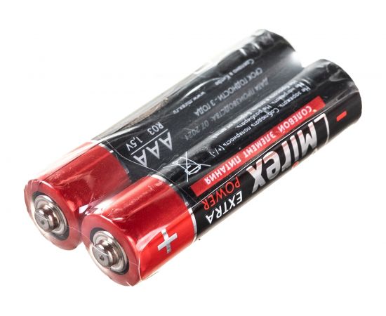 Батарея Mirex, солевая R03 / AAA 1,5V 2 шт shrink 23702-ER03-S2 – изображение 3