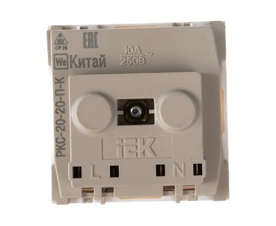 Розетка IEK РКС-20-20-П-К без заземления 2к на 2 модуля ПРАЙМЕР белая CKK-40D-RSB2-K01-K – изображение 3