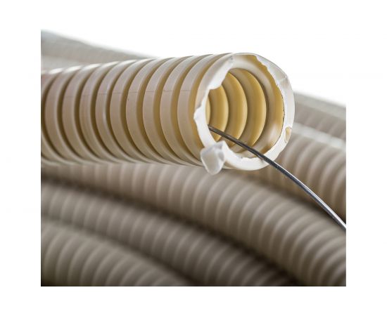 Гофрированная труба ЭРА ПВХ серый ЭКО d 20мм с зонд. легкая 100м Б0036839 – изображение 4