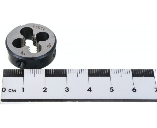 Резьбонарезной набор Bucovice Tools MINI-1, 9 предметов, плашки M3-M12, на блистере 330129 – изображение 4