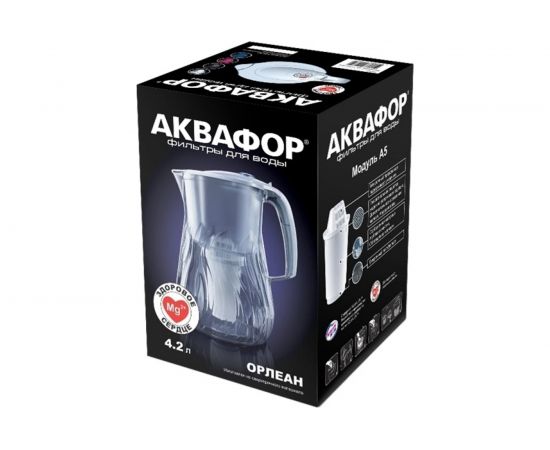 Водоочиститель-кувшин Аквафор Р140А5FM Орлеан, черный – изображение 5