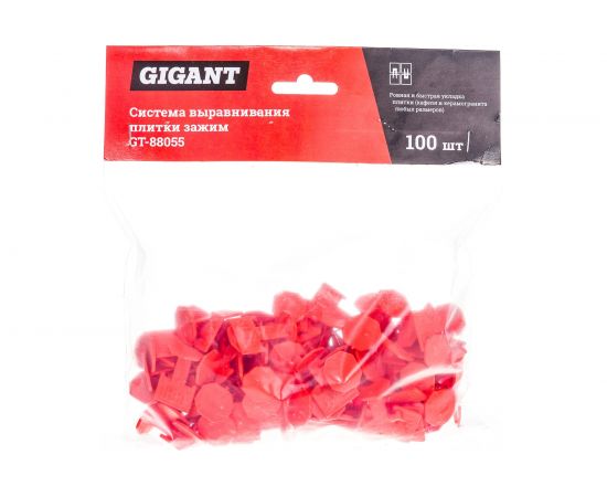 Система выравнивания плитки зажим 100 шт Gigant GT-88055 – изображение 5