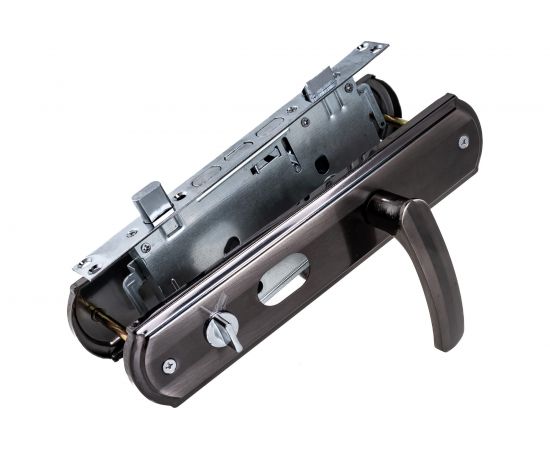 Врезной замок НОРА-М N200-68мм левый, мат.хром/черн.никель 14533 – изображение 5