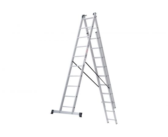 Трехсекционная лестница Новая Высота 3х14 ступеней 1230314 – изображение 7