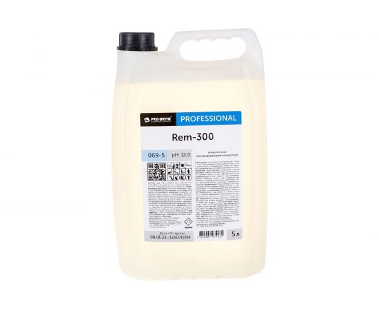 Универсальное щелочное моющее средство PRO-BRITE REM-300 5 л, низкопенное, концентрат 069-5 605253 
