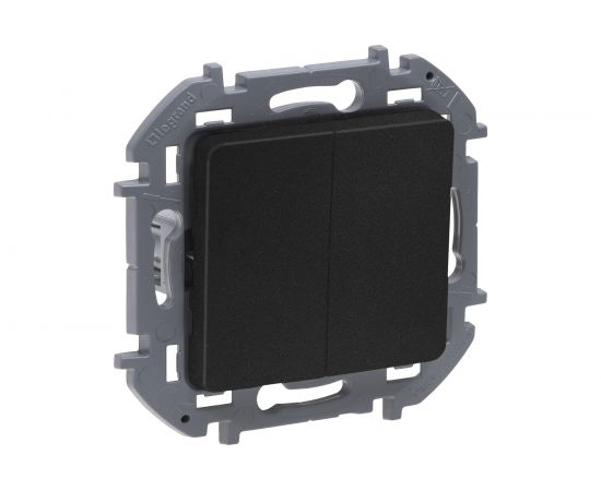 Двухклавишный выключатель Legrand - INSPIRIA - 10 AX - 250 В - антрацит 673623 