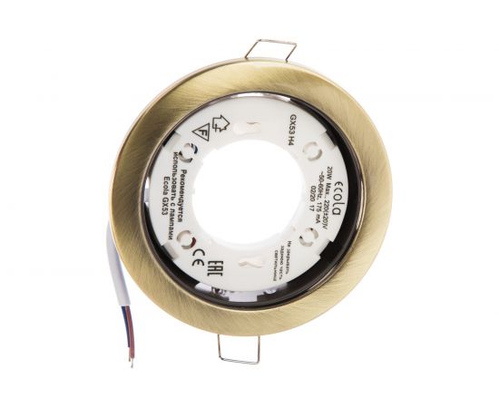 Встраиваемый светильник Ecola GX53 H4 без рефл. Черненая бронза 38x106 /к+/ FN53H4ECB 