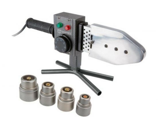 Аппарат для сварки полимерных труб TOPEX 800Вт, 4 насадки: O20, O25, O32, O40 мм, рабочая температура 0-300°C, масса 2.9 кг 44E160 