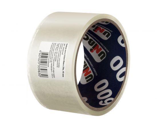 Упаковочная клейкая лента UNIBOB прозрачная 48 мм х 24 м, 45 мкм 214936 