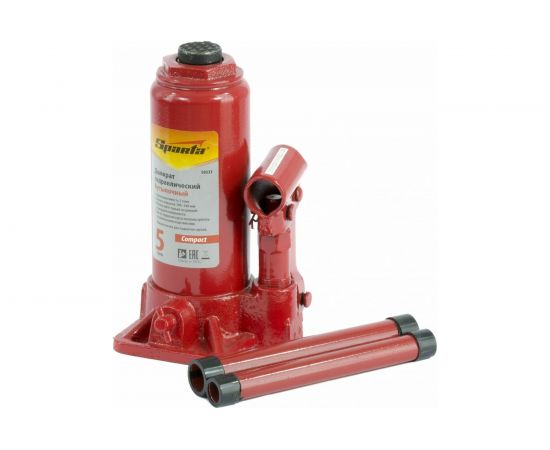 Гидравлический бутылочный домкрат SPARTA Compact 5 т 180-340 мм 50333 