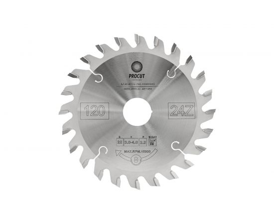 Диск подрезной конический (120x22x3.0/4.0/p=2.2 мм; z24) Conical tooth PROCUT 756.1202224 