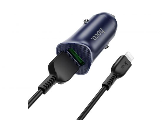 Автомобильная зарядка Hoco Z39 QC3.0, два порта USB, 18 Вт, черный 796498 – изображение 12
