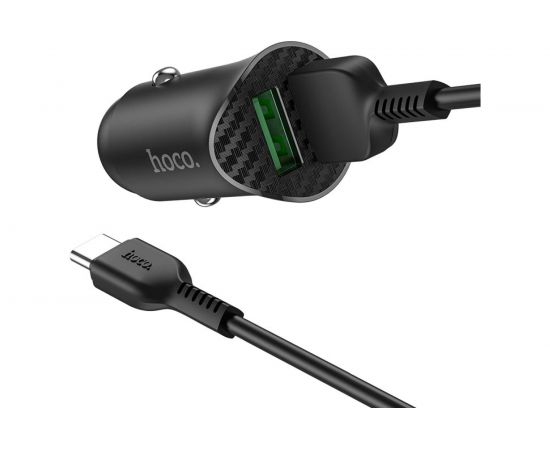 Автомобильная зарядка Hoco Z39 QC3.0, два порта USB, 18 Вт, черный 796498 – изображение 18
