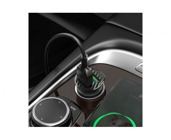 Автомобильная зарядка Hoco Z39 QC3.0, два порта USB, 18 Вт, черный 796498 – изображение 20