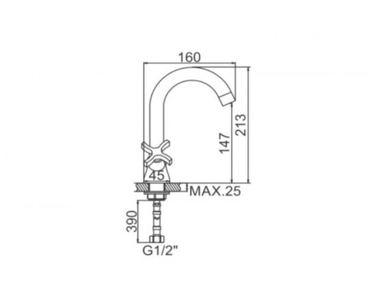 Смеситель для умывальника LEDEME L1122-2 808126 – изображение 2