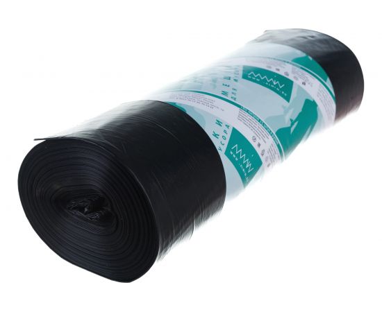 Мешок мусорный черный (25 шт/рул; 180 л; 900x1100 мм; 70 мкм; ПВД) ALMIN AL-811029n – изображение 2