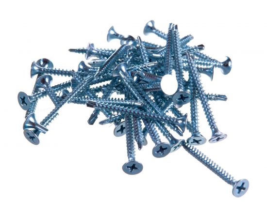 Саморез по металлу для ГКЛ Метизный двор 3,5x41 потайной, оцинкованный, сверло, 500 шт. 4607159062901 – изображение 2